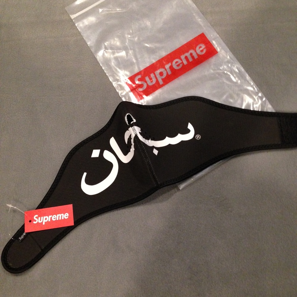Supreme Arabic Neoprene Face Mask Black BAPE